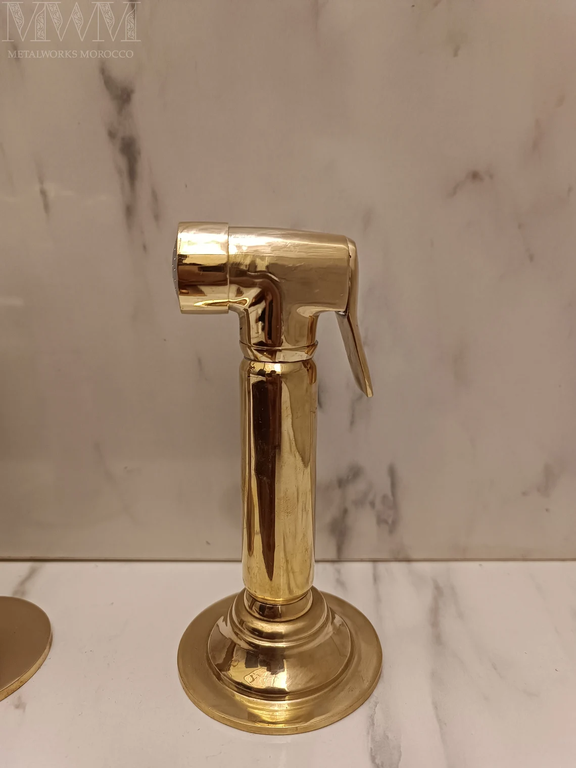 Aged Brass Bridge Kitchen Faucet With Gooseneck Spout