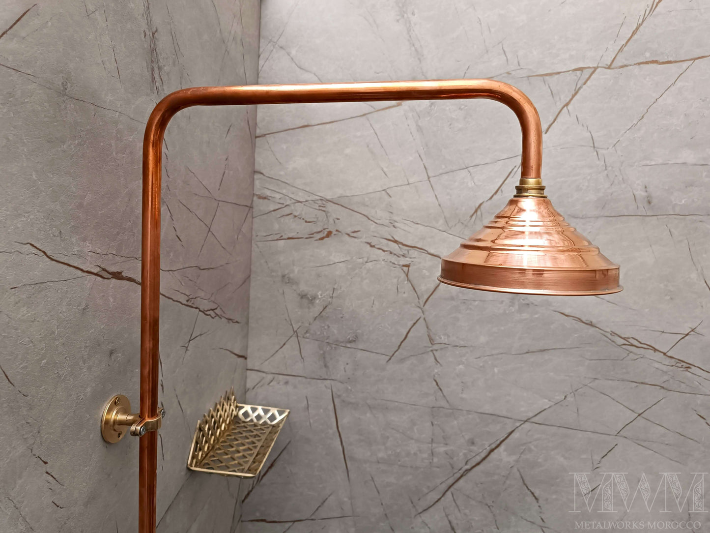Exposed Copper Bathtub Shower System