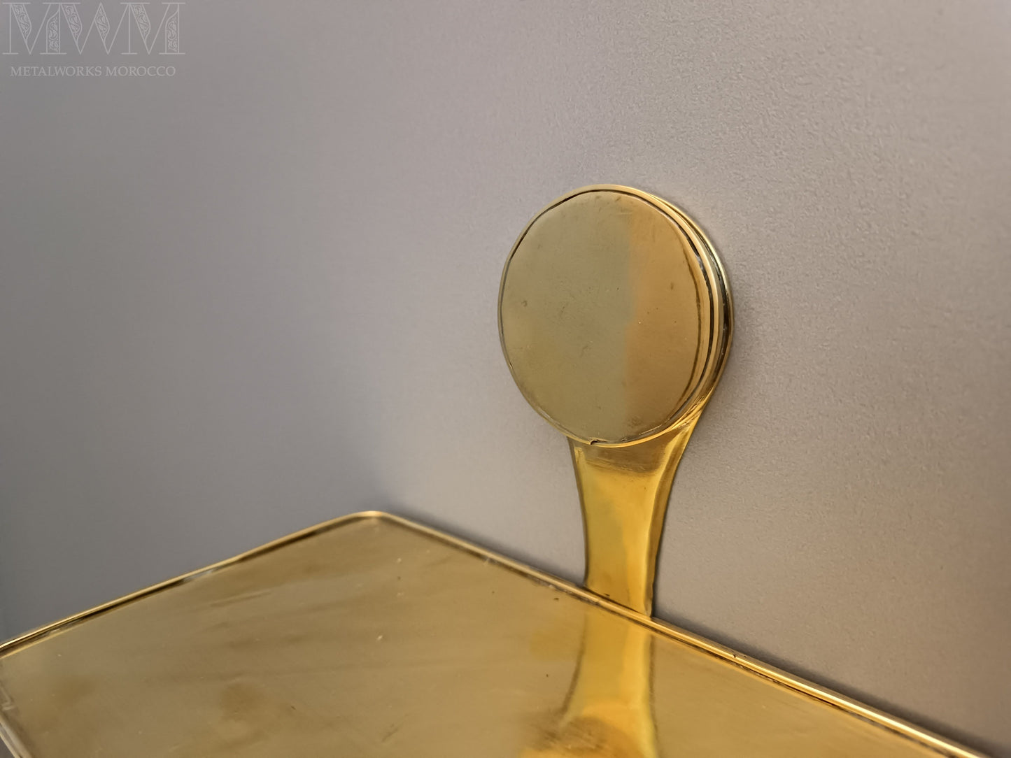 Unlacquered Brass Toilet Paper Holder With Shelf