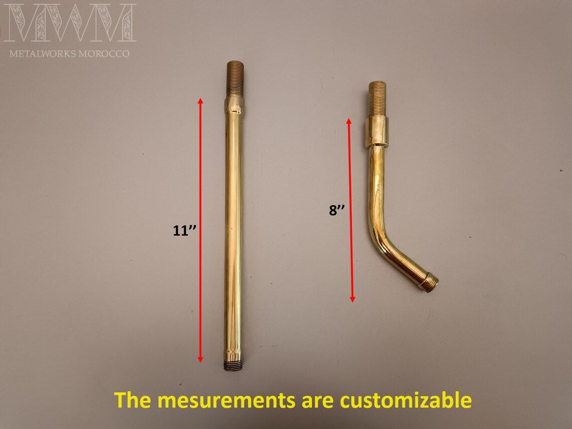 Polished Brass Shower System - Wall Mounted And Ceiling Rain Shower Head