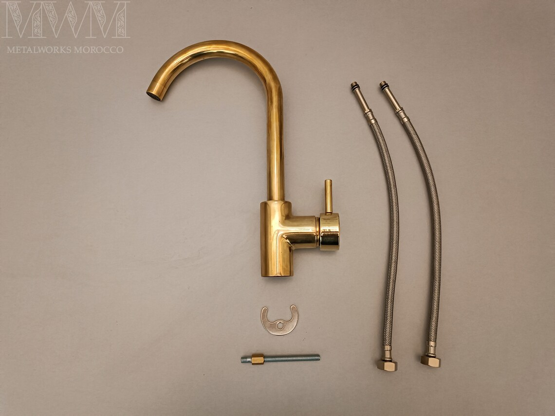 Unlacquered Brass Bar Faucet One Hole