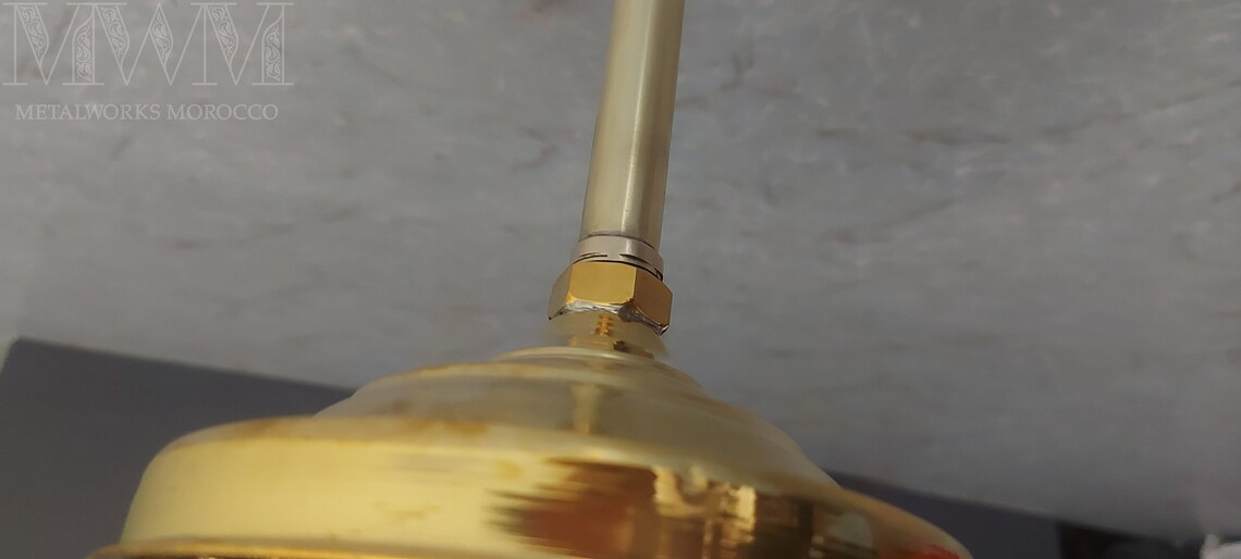 Unlacquered Brass Ceiling Rain Shower Head