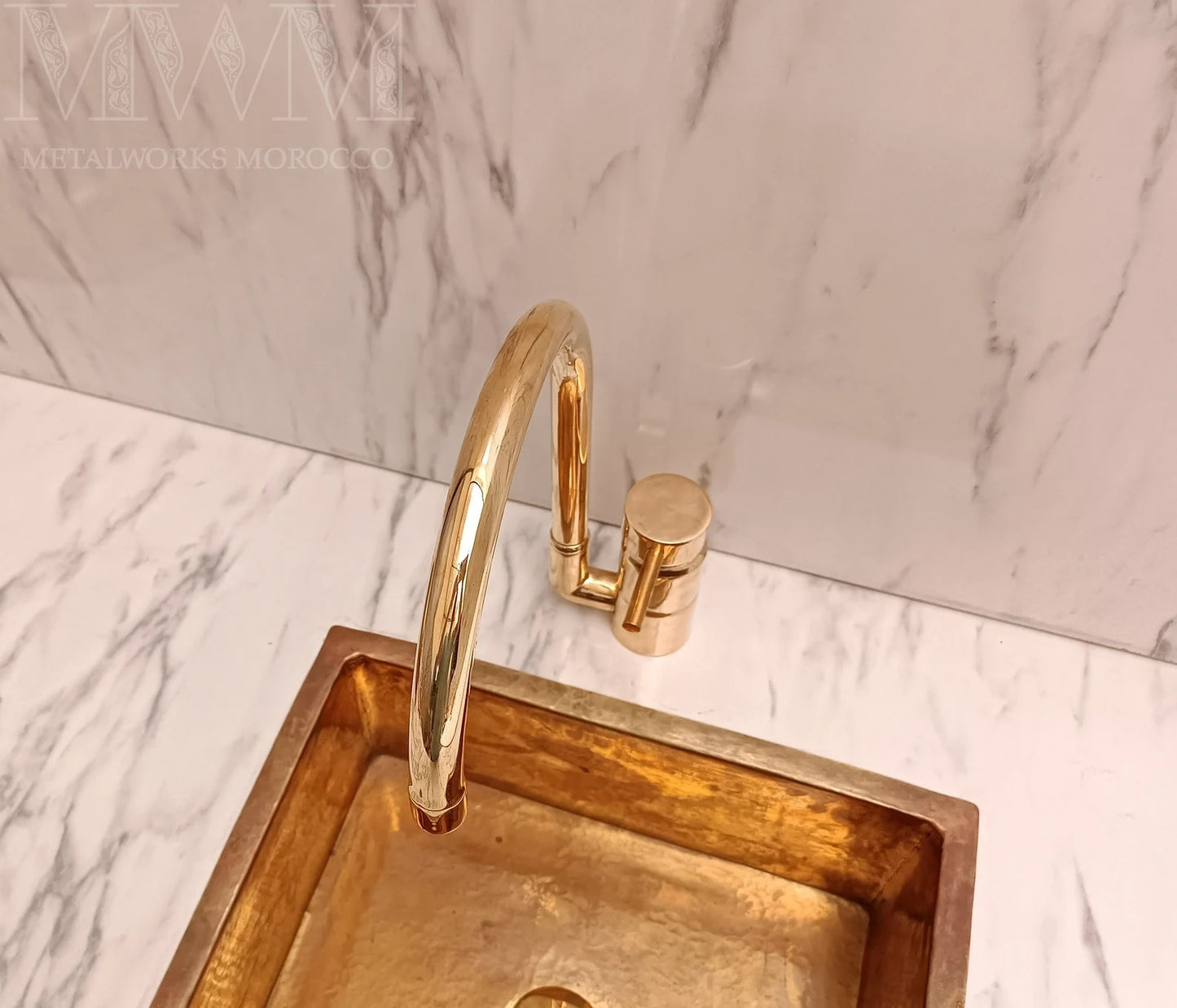 Unlacquered Brass Kitchen Faucet Single Hole And Single Handle