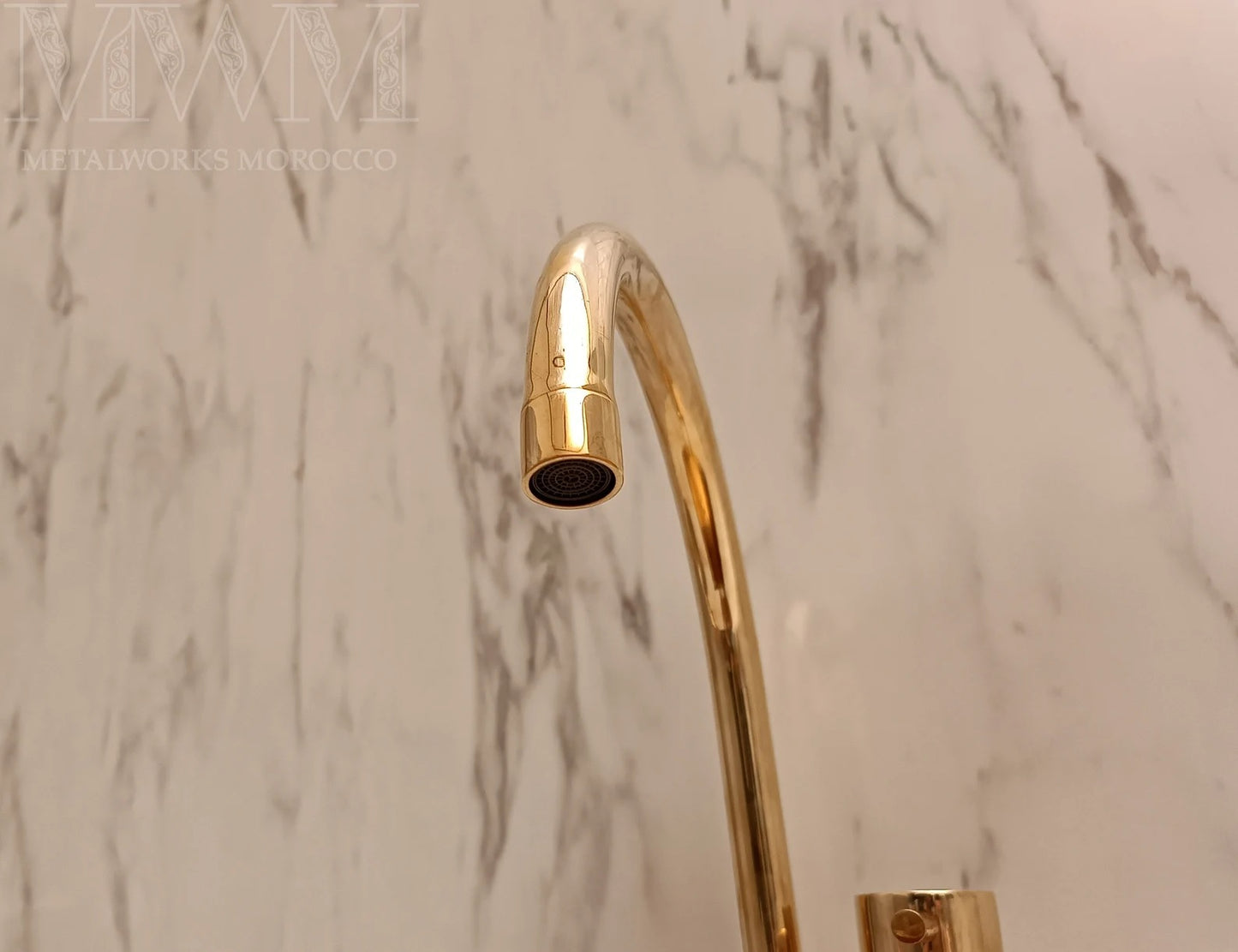 Unlacquered Brass Kitchen Faucet Single Hole And Single Handle