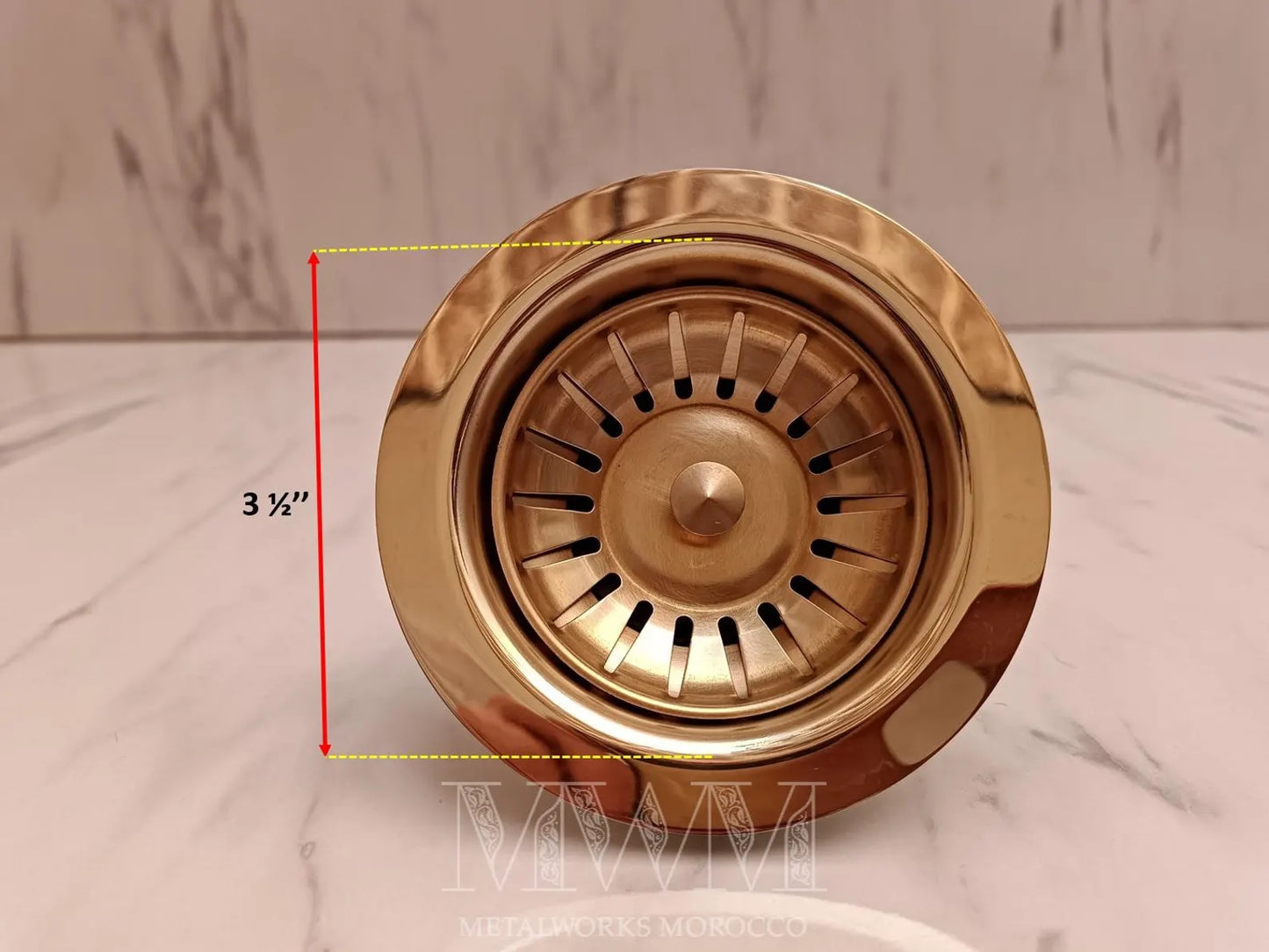 Unlacquered Brass Kitchen Sink Strainer and Stopper - Basket Strainer