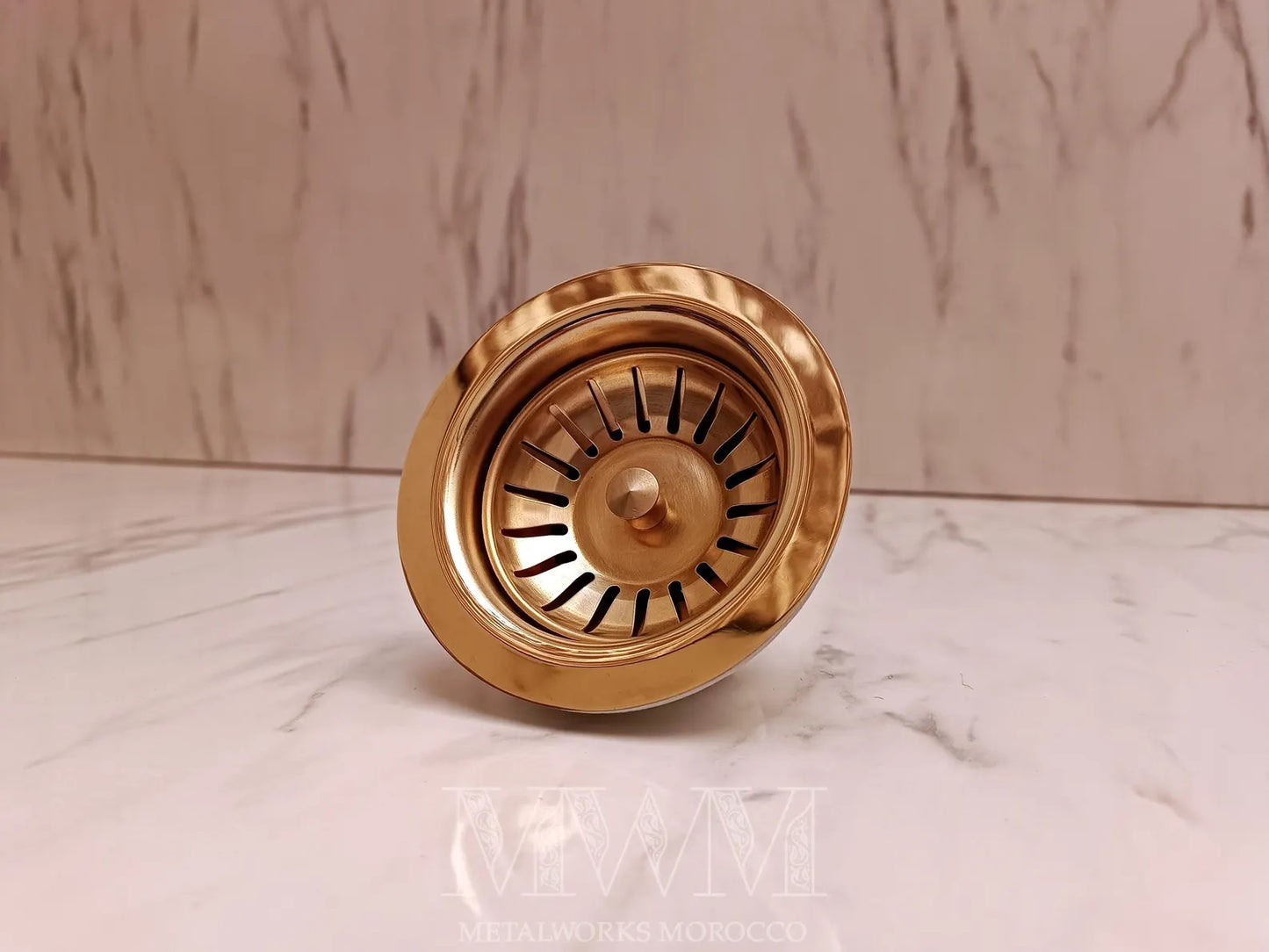 Unlacquered Brass Kitchen Sink Strainer and Stopper - Basket Strainer