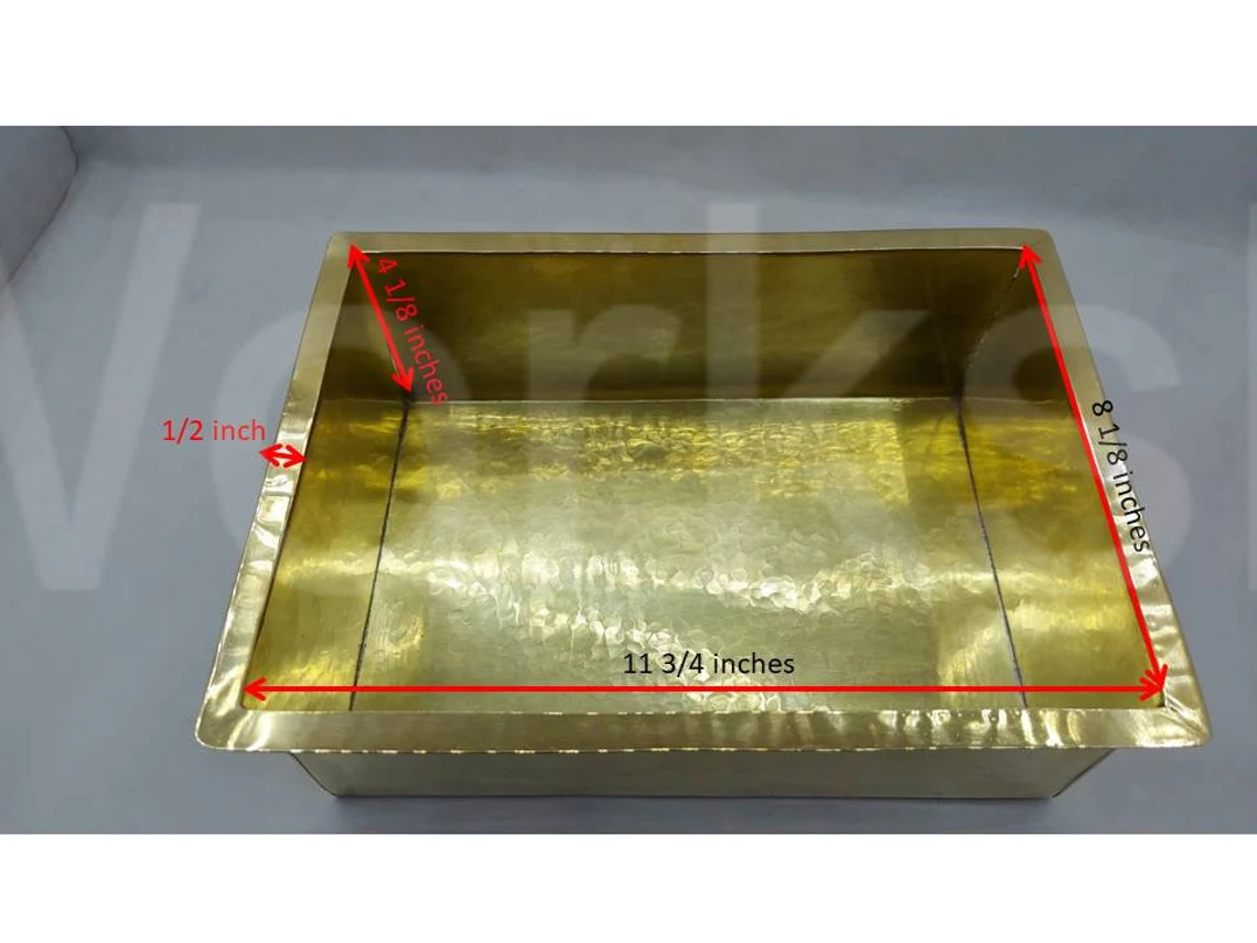 Unlacquered Brass Shower Niche Handmade