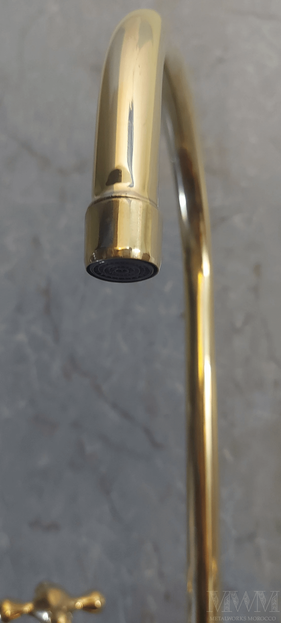 Unlacquered Brass Wall Mounted Bridge Faucet - Kitchen Sink Faucet