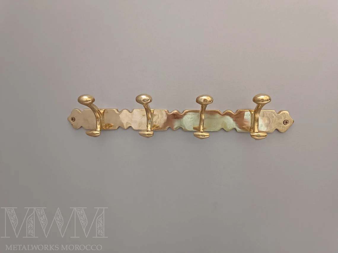 Unlacquered Brass Coat Hooks Wall Mounted