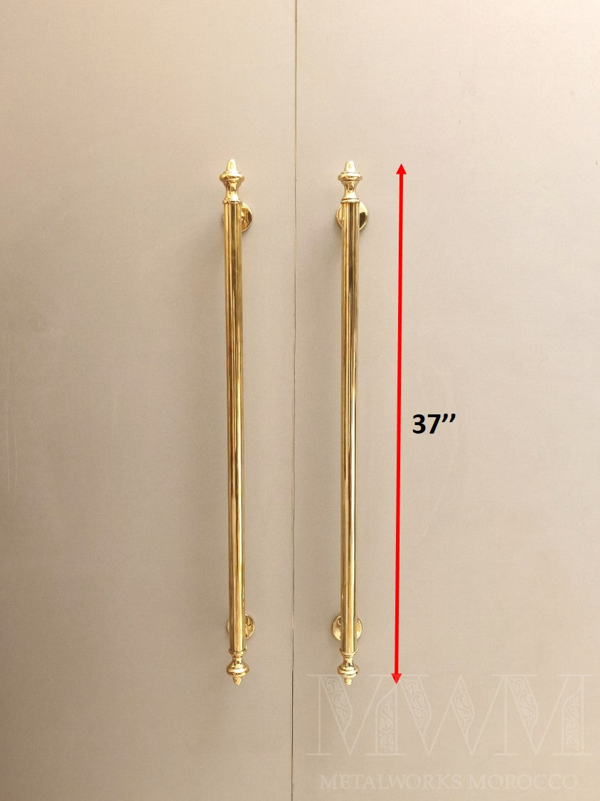 Large Solid Brass Door Pull Handles