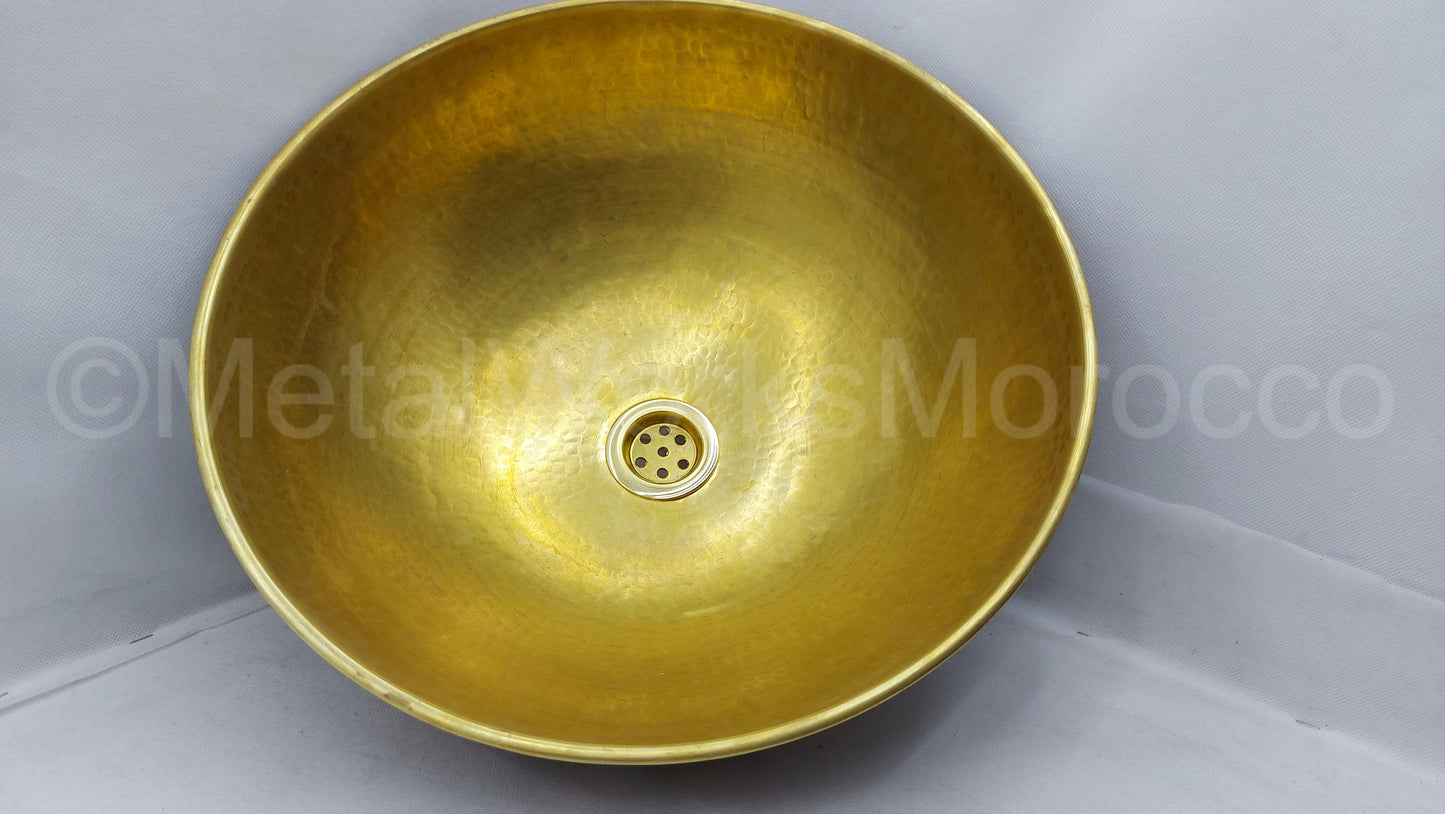Handmade Bowl Sink Studded With Wood and Black Resin
