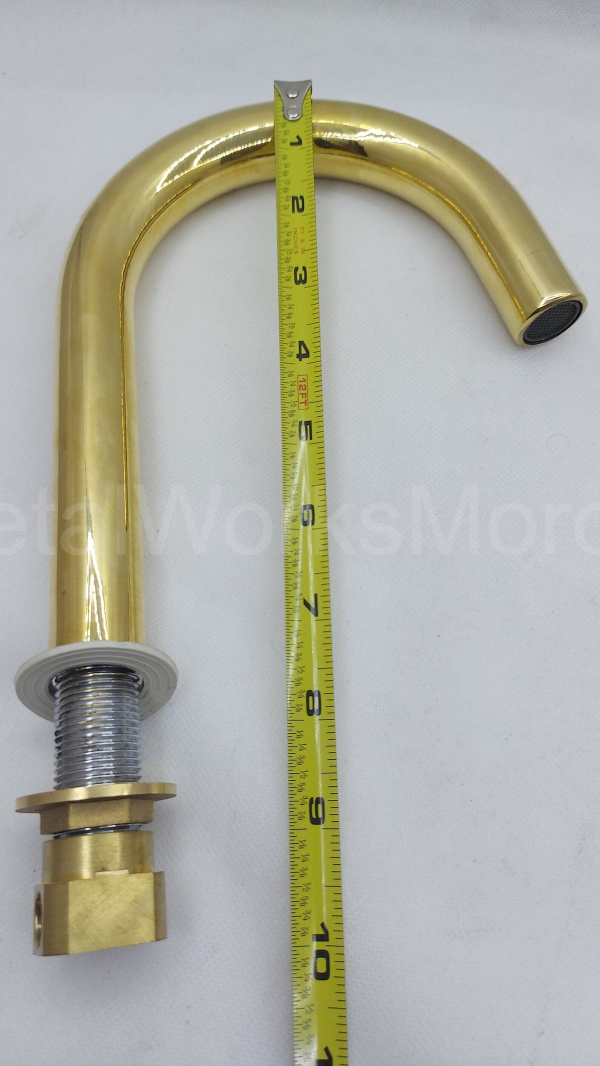 Polished Brass Bathroom Faucet 3 Hole – side angle view