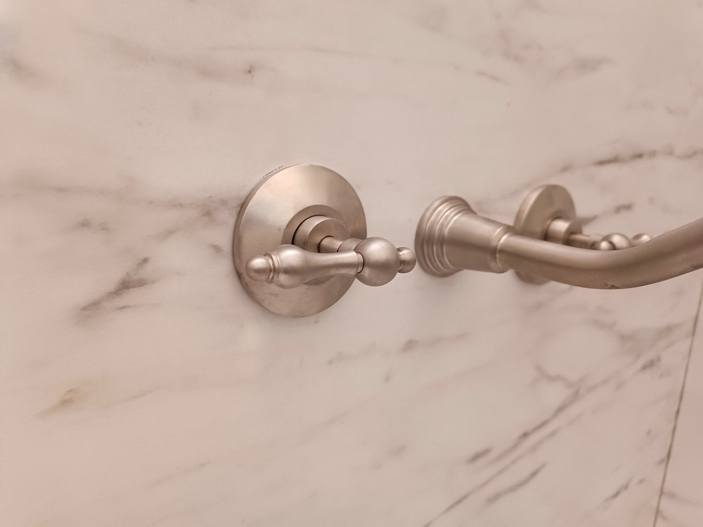 Brushed Nickel Wall Mounted Bathroom Faucet