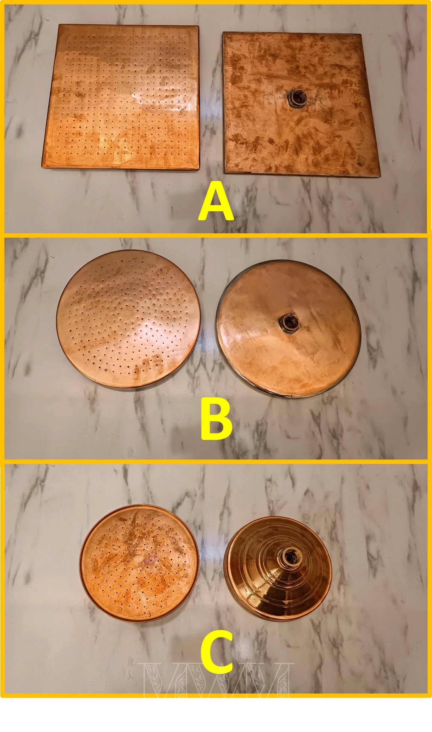 Copper Shower Head And Arm