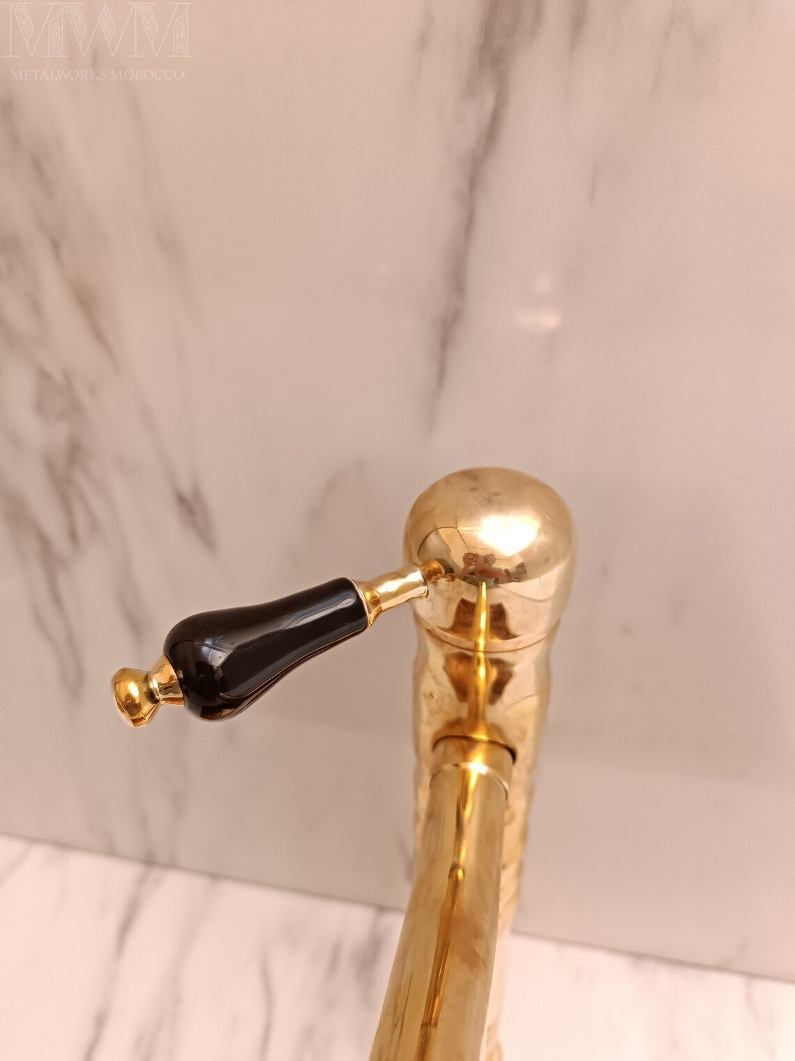 Georgian Unlacquered Brass Vessel Sink Faucet