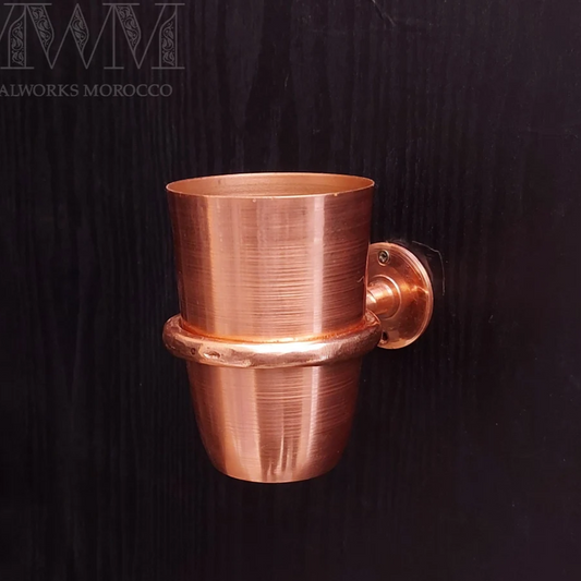 Handmade Copper Toothbrush Holder Wall Mounted