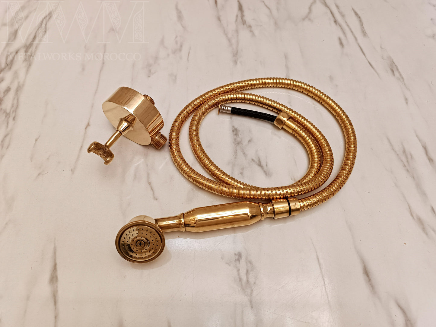 Solid Brass Handheld Shower Head With Hose