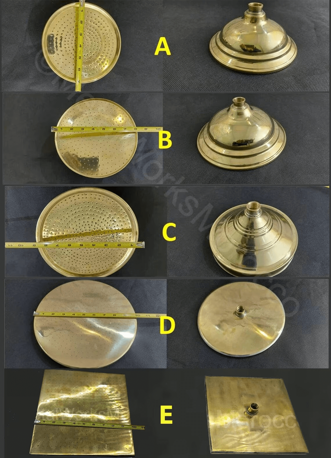 Lever Handle Polished Brass Shower System With Handheld