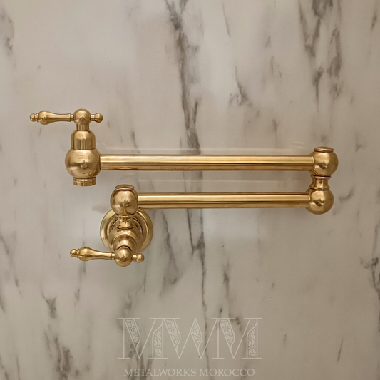 Lever Handles Unlacquered Brass Pot Filler Faucet