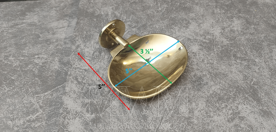 Polished Vintage Brass Soap Dish Wall Mount – close-up detail view
