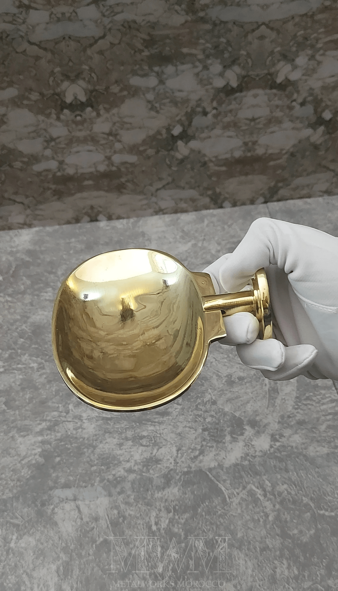 Polished Vintage Brass Soap Dish Wall Mount – side angle view
