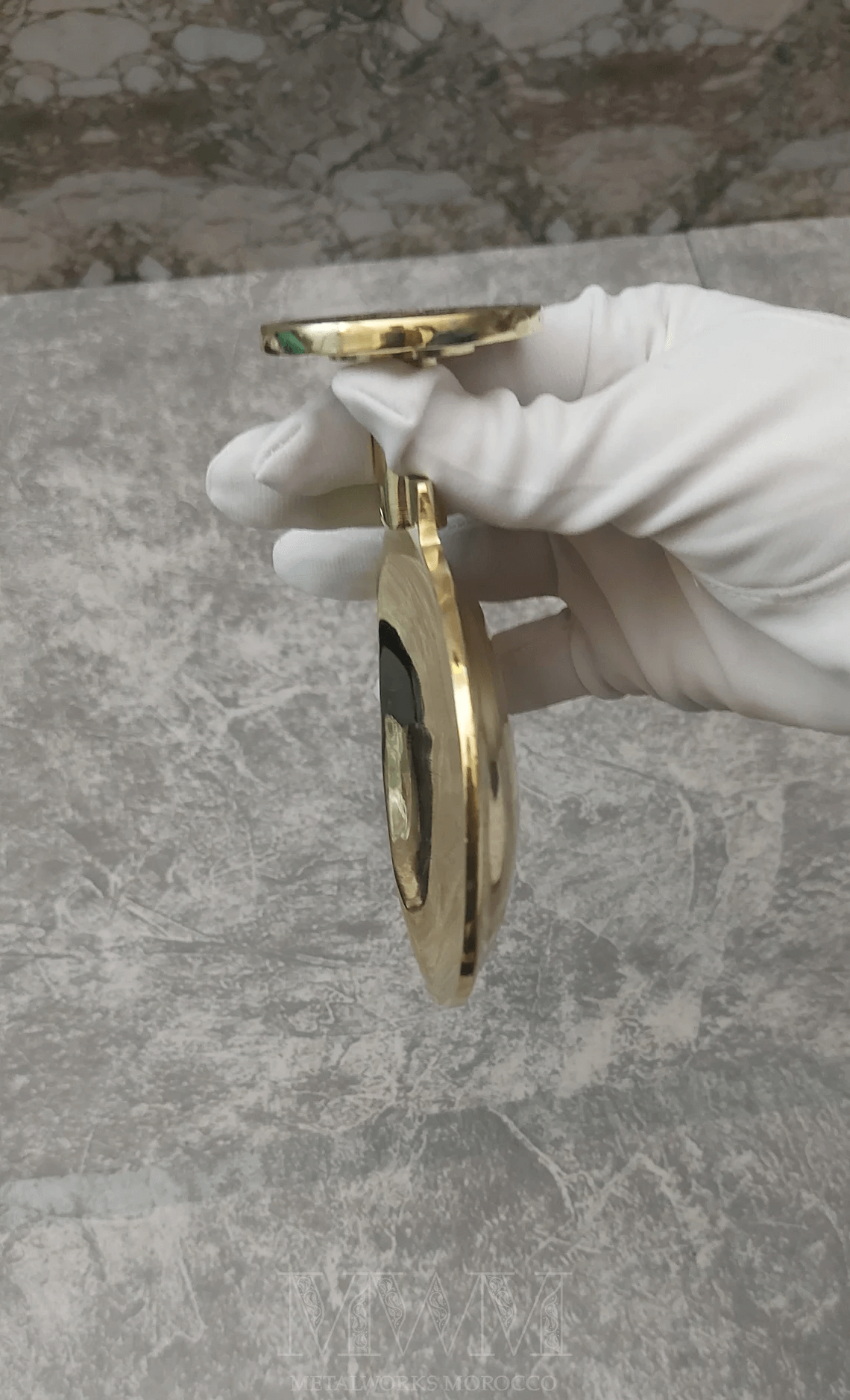 Polished Vintage Brass Soap Dish Wall Mount – top view