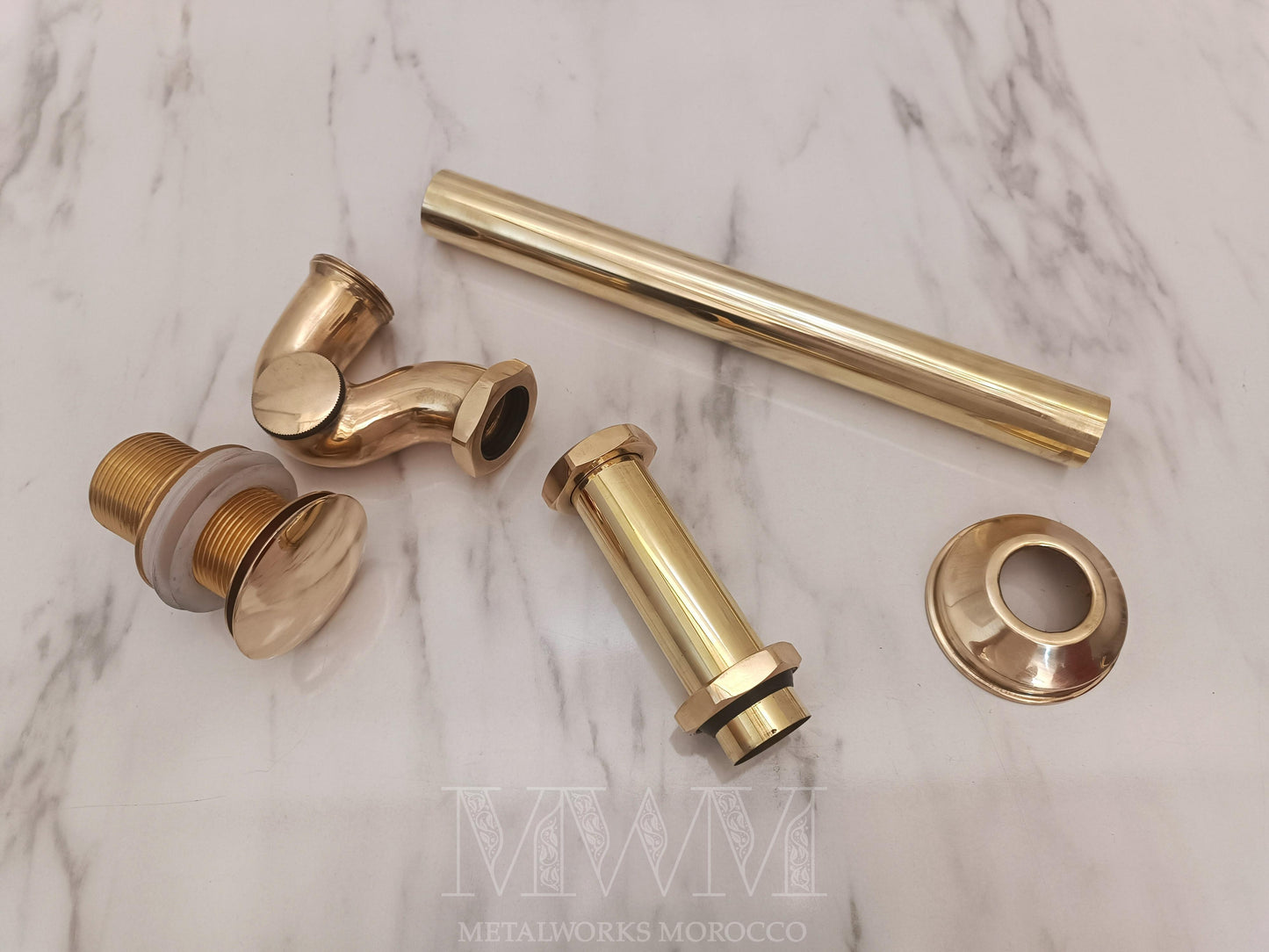 Polished Unlacquered Brass P Trap 1 1/4 inch