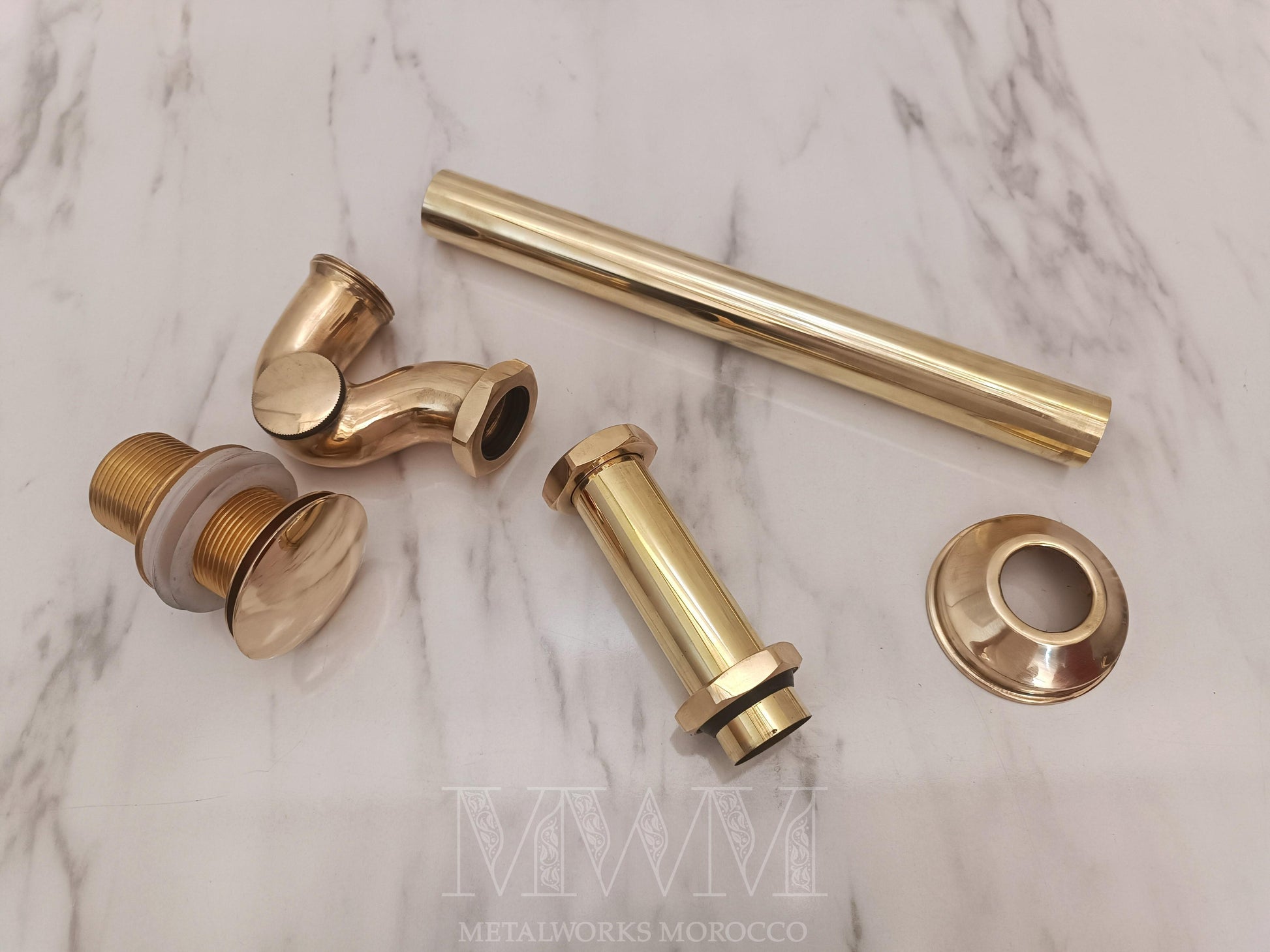 Polished Unlacquered Brass P Trap 1 1/4 inch