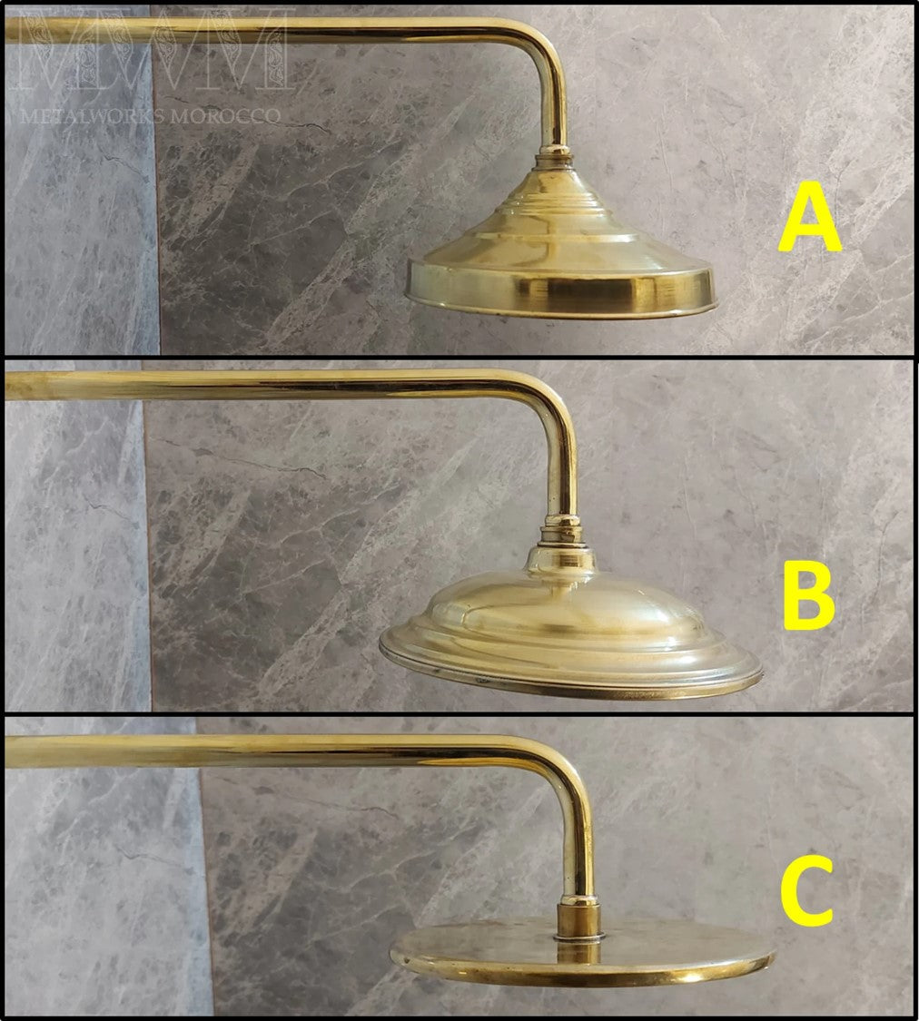 Unlacquered Brass Exposed Shower System