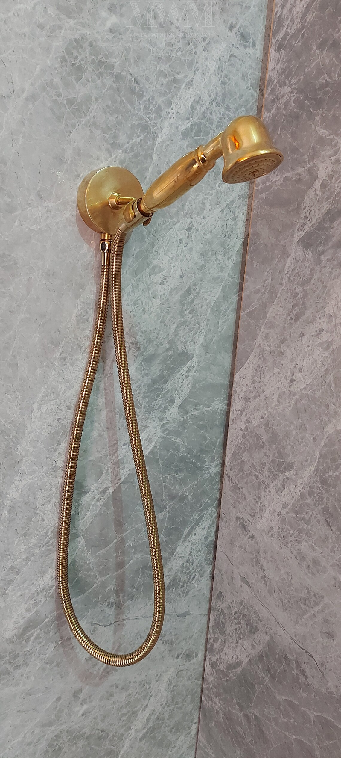 Solid Brass Ceiling Mounted Rain Shower Head With Handheld