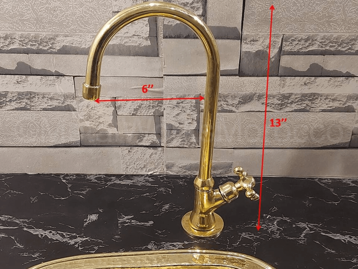 Unlacquered Brass Drinking Water Faucet Single Handle
