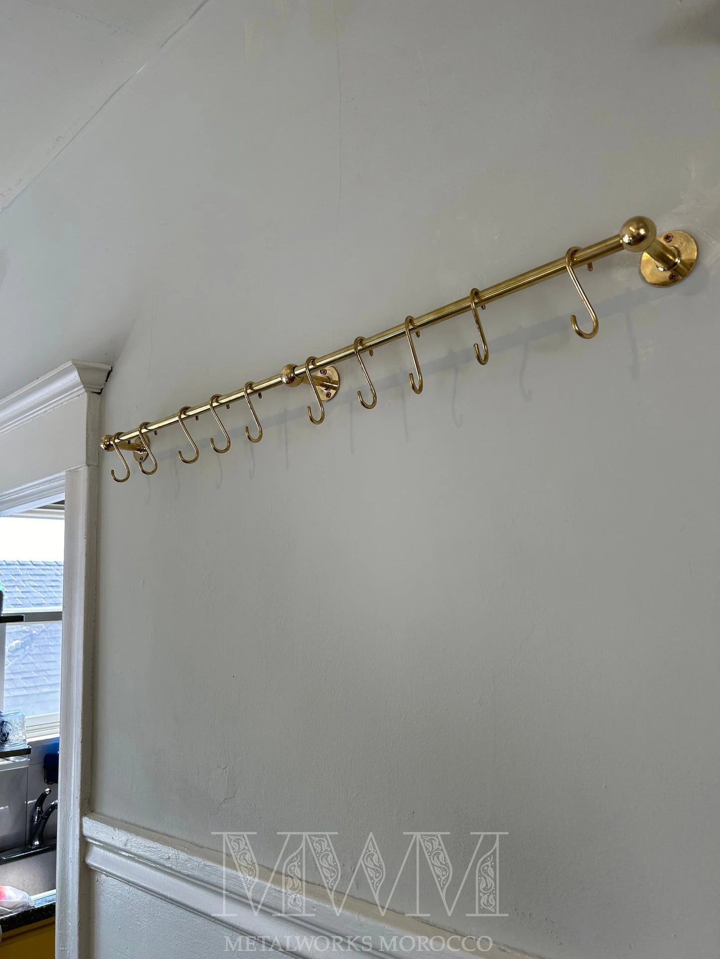 Solid Brass Pot Rack Hooks