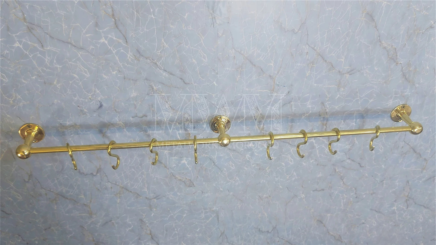 Solid Brass Pot Rack Hooks