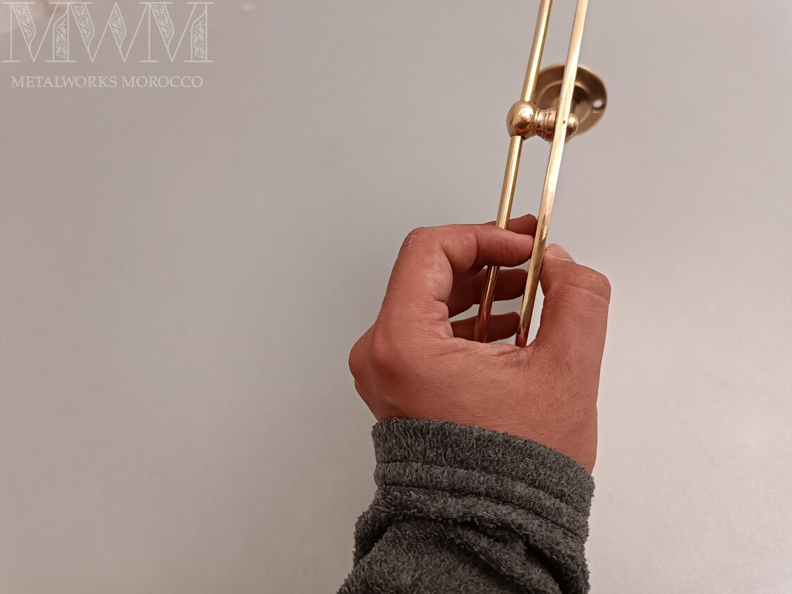 Unique Polished Brass Corner Shower Shelf With Rail