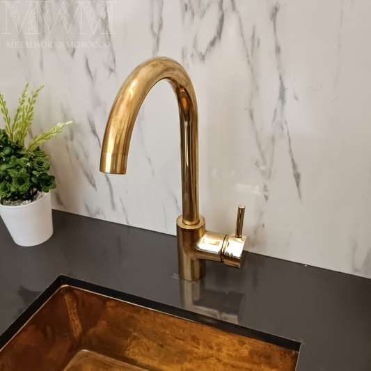 Unlacquered Brass Bar Faucet One Hole