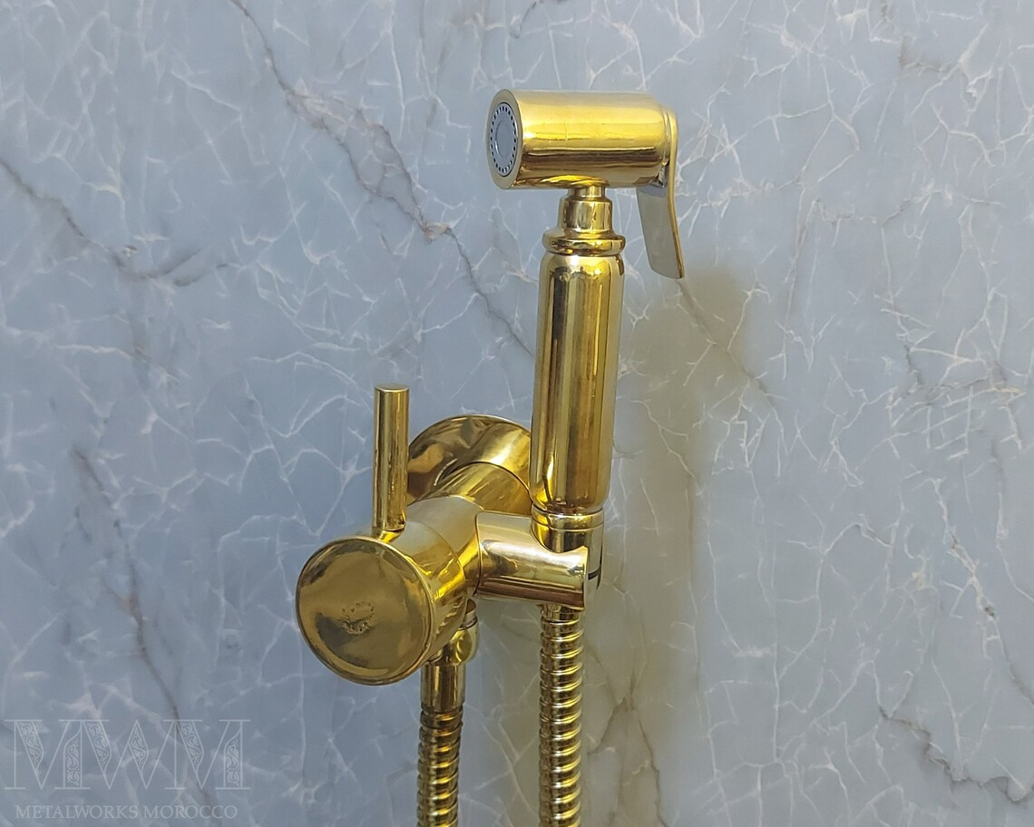 Unlacquered Brass Bidet Sprayer For Toilet