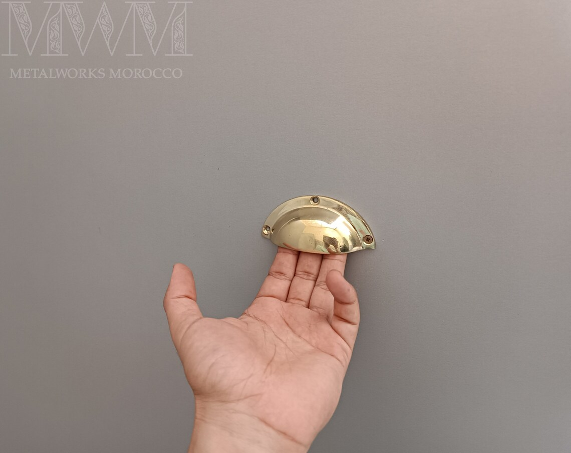 Unlacquered Brass Bin Pulls For Kitchen Drawer