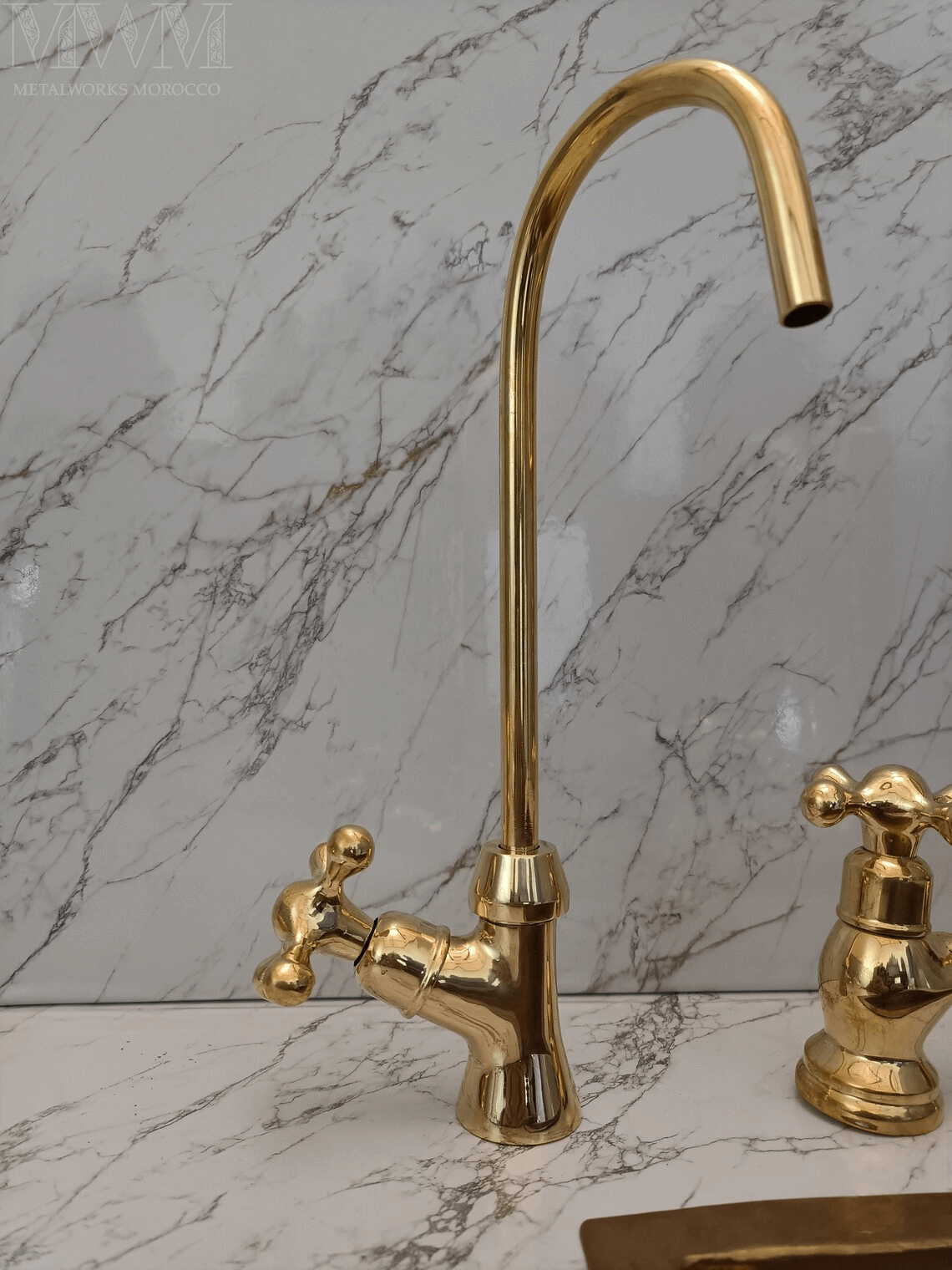 Unlacquered Brass Cold Water Faucet - Handmade