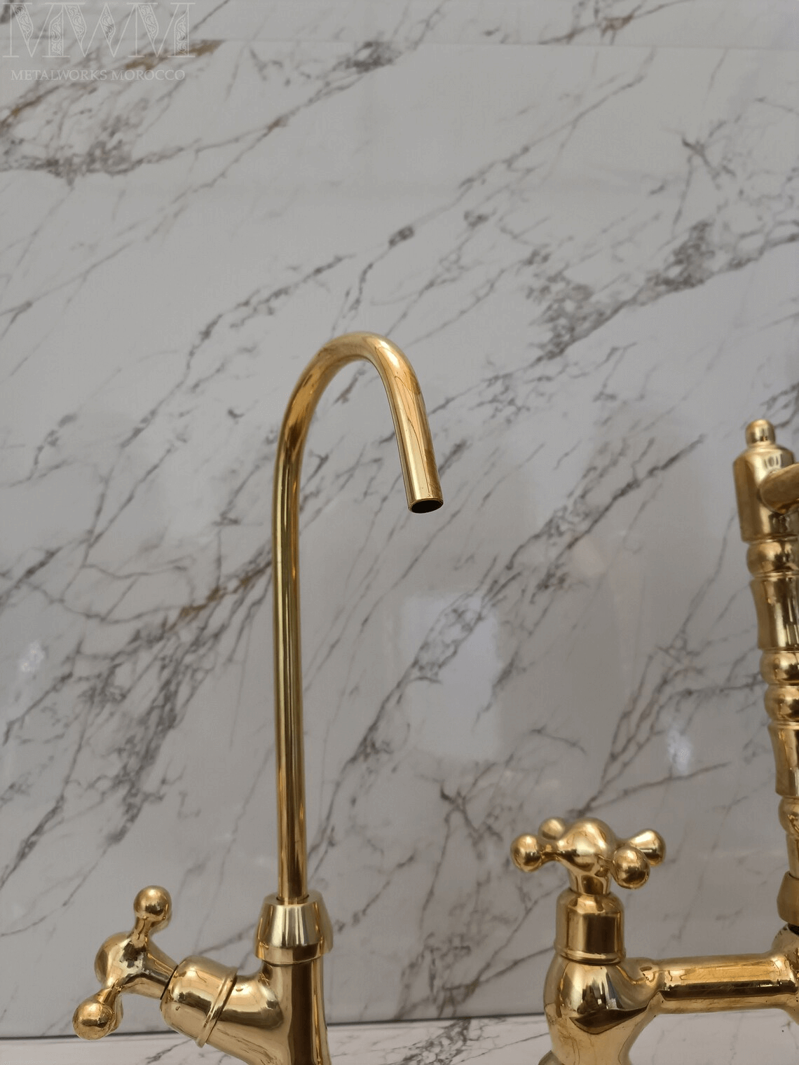 Unlacquered Brass Cold Water Faucet - Handmade