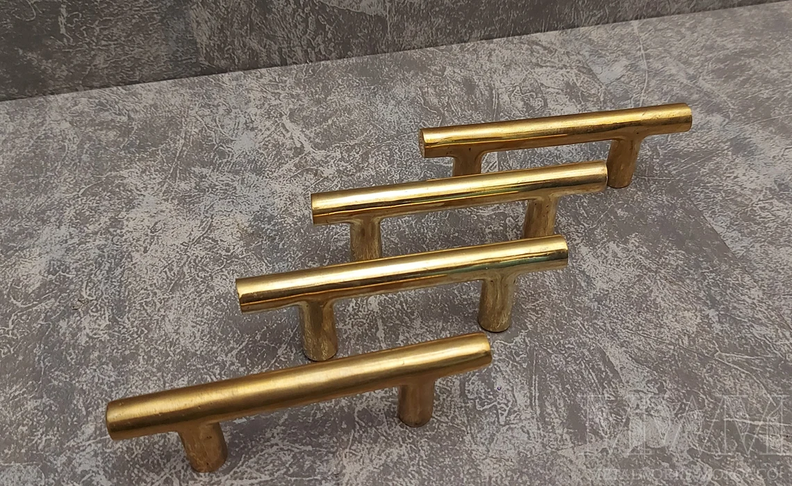 Unlacquered Brass Drawer Pulls Handles For Kitchen Cabinets