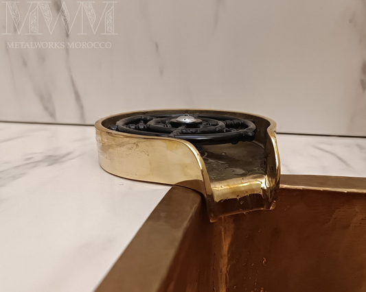 Unlacquered Brass Glass Rinser Faucet For Kitchen Sink