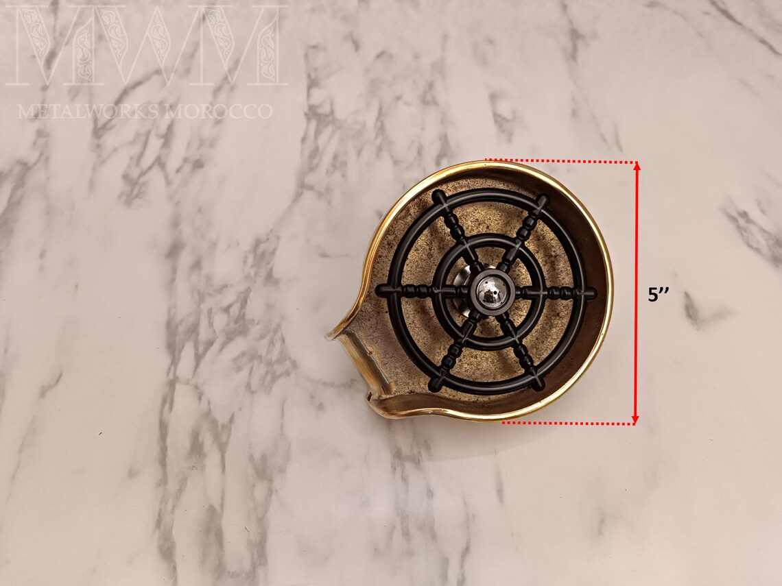 Unlacquered Brass Glass Rinser Faucet For Kitchen Sink – close-up detail view