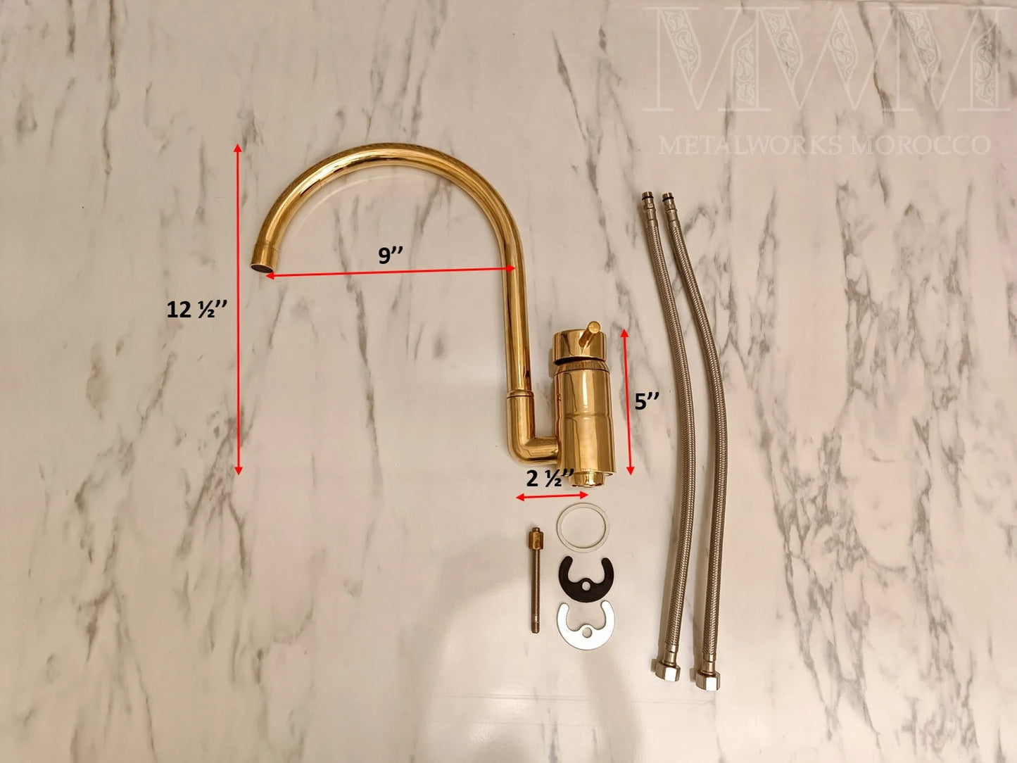 Unlacquered Brass Kitchen Faucet Single Hole And Single Handle