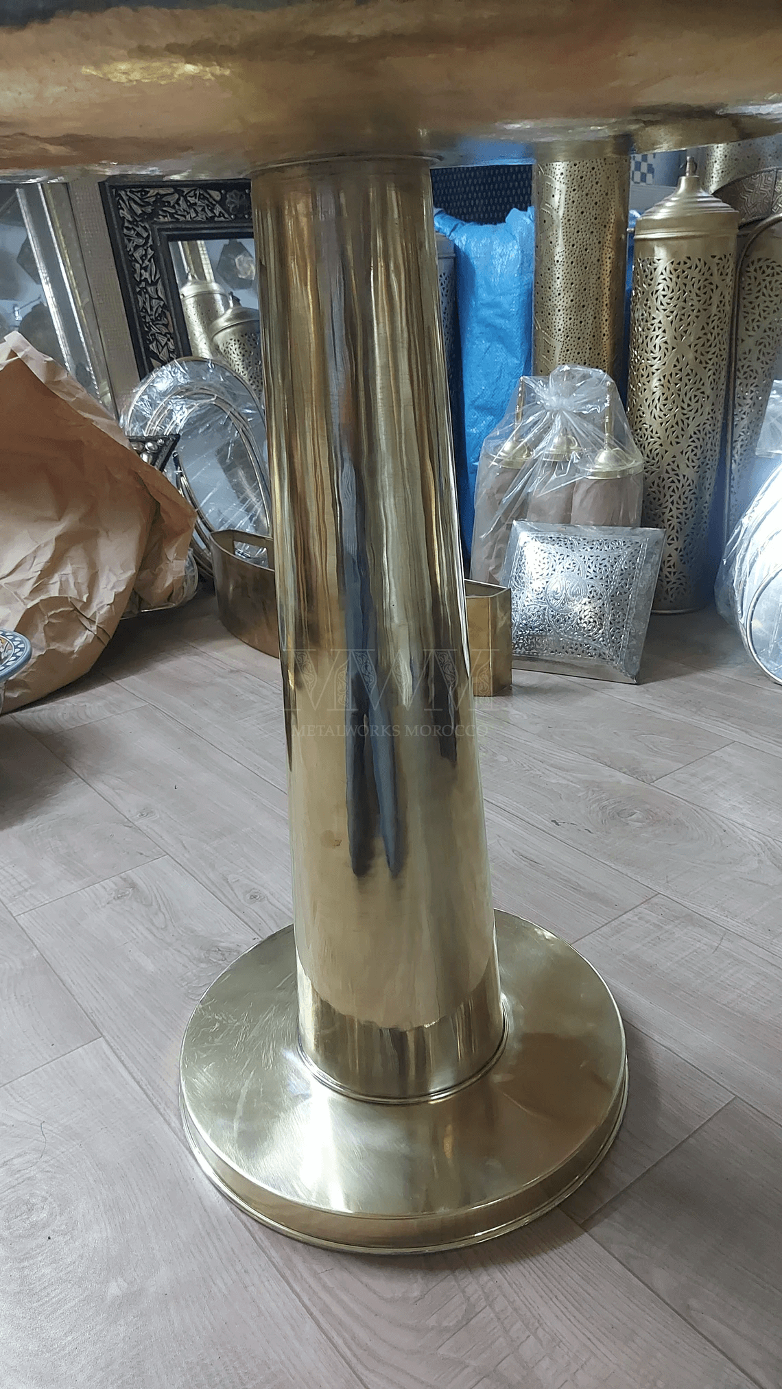 Unlacquered Brass Pedestal Sink - Handmade