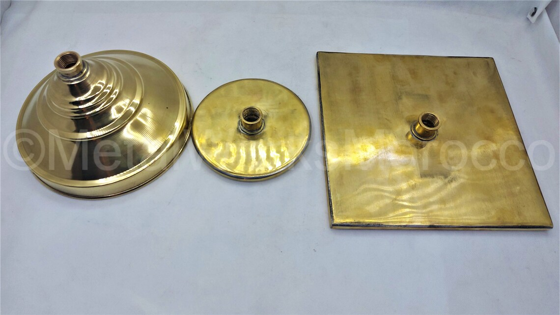 Unlacquered Brass Shower Faucet Set Wall Mounted