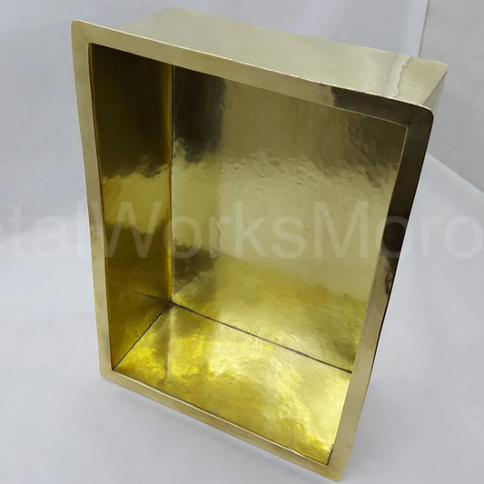 Unlacquered Brass Shower Niche Handmade