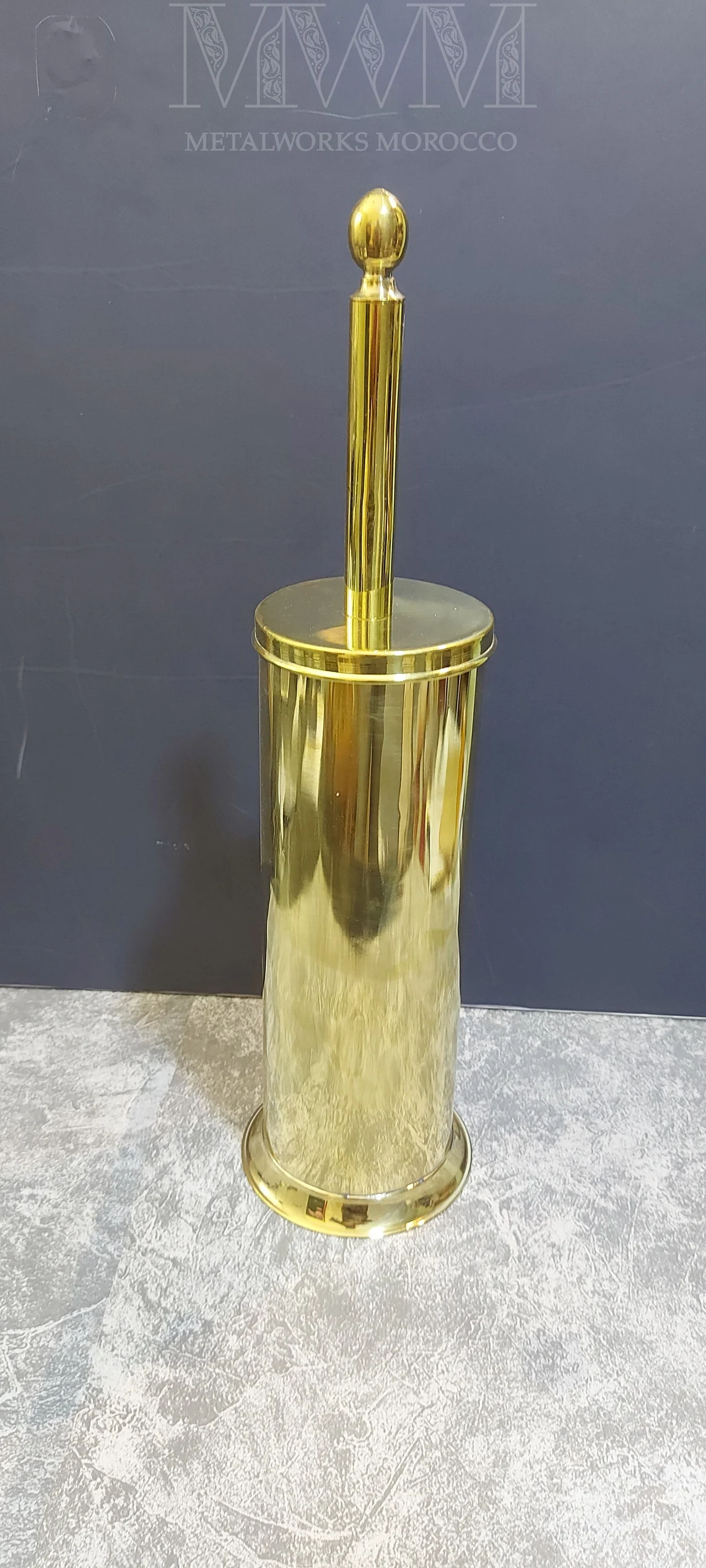 Unlacquered Brass Toilet Brush Holder