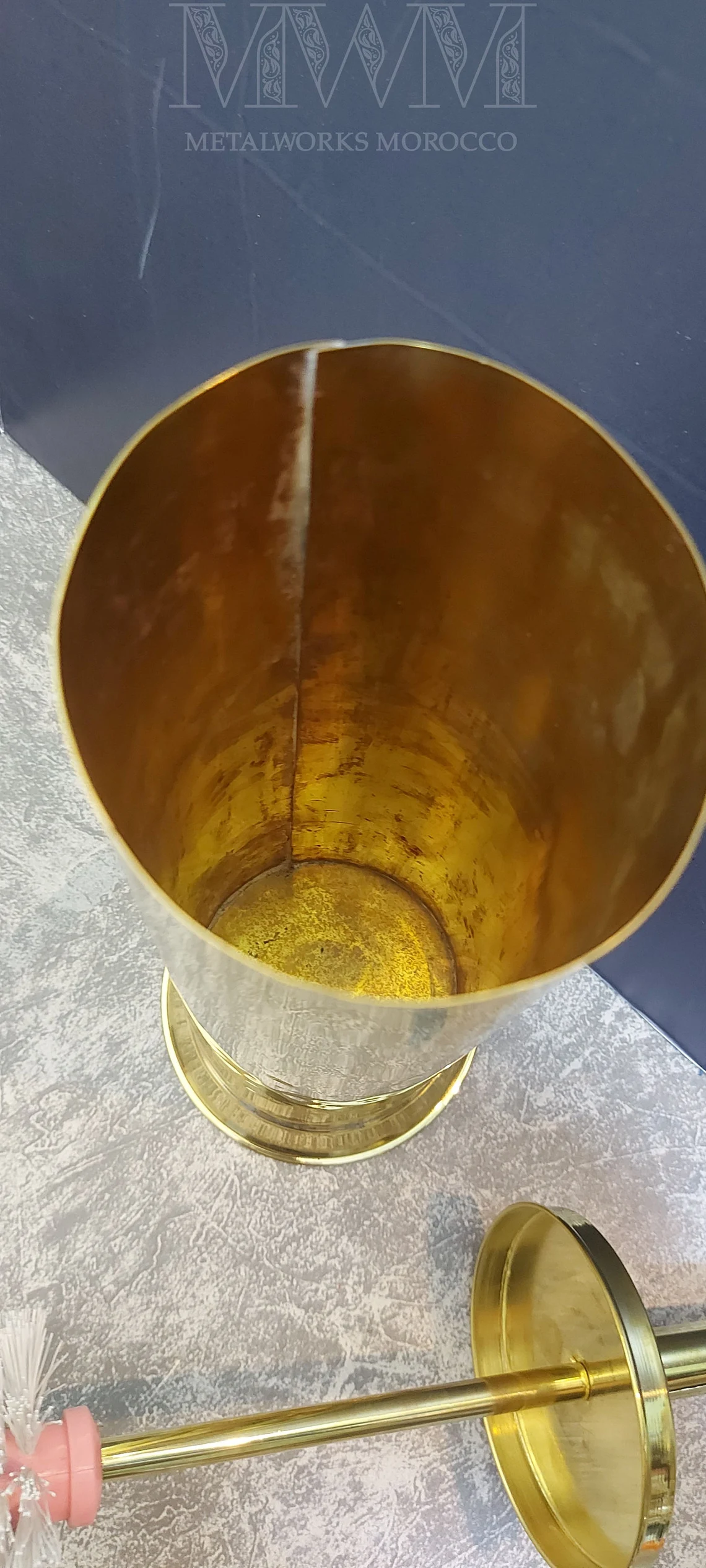 Unlacquered Brass Toilet Brush Holder