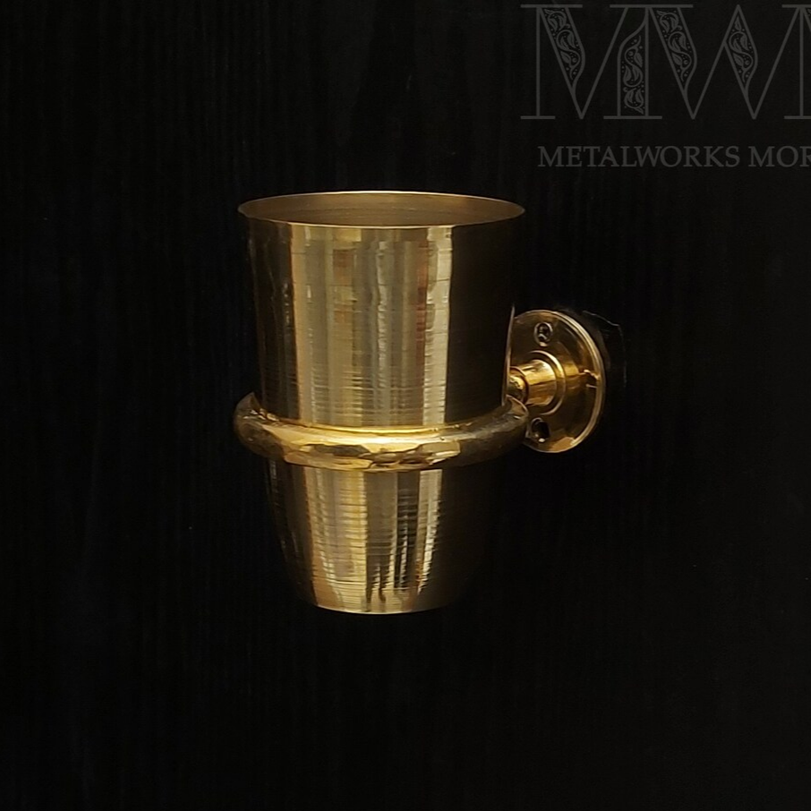 Unlacquered Brass Toothbrush Holder Wall Mount