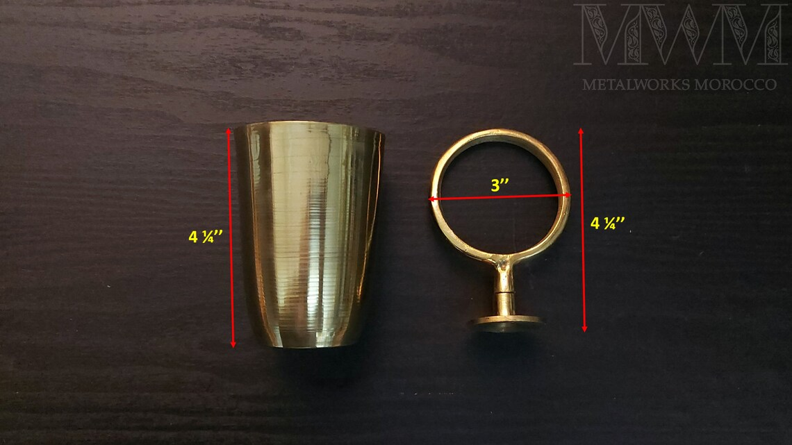 Unlacquered Brass Toothbrush Holder Wall Mount